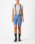 CASTELLI Kolesarske kratke hlače z naramnicami - FREE AERO RC W - svetlo modra