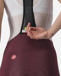 CASTELLI Kolesarske kratke hlače z naramnicami - FREE AERO RC W - bordo