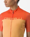 CASTELLI Kolesarski dres s kratkimi rokavi - VELOCISSIMA - oranžna