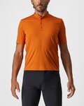 CASTELLI Kolesarska  majica s kratkimi rokavi - TECH 2 POLO - oranžna