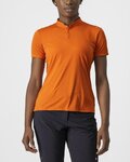 CASTELLI Kolesarska  majica s kratkimi rokavi - TECH 2 POLO - oranžna