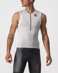 CASTELLI Kolesarski dres brez rokavov - FREE TRI 2 - bela/črna