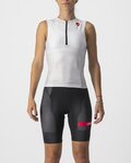 CASTELLI Kolesarski dres brez rokavov - FREE W TRI - bela
