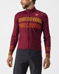 CASTELLI Kolesarski dres z dolgimi rokavi poletni - UNLIMITED THERMAL - bordo