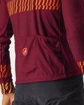 CASTELLI Kolesarski dres z dolgimi rokavi poletni - UNLIMITED THERMAL - bordo