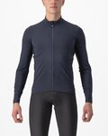 CASTELLI Kolesarski dres z dolgimi rokavi zimski - FLIGHT LS AIR - modra