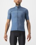CASTELLI Kolesarski dres s kratkimi rokavi - PRO THERMAL MID - modra