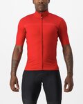 CASTELLI Kolesarski dres s kratkimi rokavi - PRO THERMAL MID - rdeča