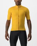 CASTELLI Kolesarski dres s kratkimi rokavi - PRO THERMAL MID - rumena