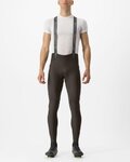 CASTELLI Kolesarske dolge hlače z naramnicami - FREE AERO RC - rjava