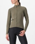 CASTELLI Kolesarski dres z dolgimi rokavi zimski - UNLIMITED TRAIL W - rjava