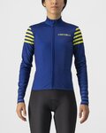 CASTELLI Kolesarski dres z dolgimi rokavi zimski - AUTUNNO - modra