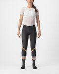 CASTELLI Kolesarske 3/4 hlače brez naramnic - VELOCISSIMA THERMAL - črna/oranžna