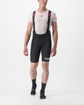 CASTELLI Kolesarske kratke hlače z naramnicami - PREMIO BLACK LTD EDITION - črna/bela