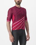 CASTELLI Kolesarski dres s kratkimi rokavi - SPEED STRADA - bordo