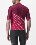 CASTELLI Kolesarski dres s kratkimi rokavi - SPEED STRADA - bordo