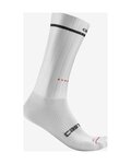 CASTELLI Kolesarske klasične nogavice - FAST FEET 2 - bela