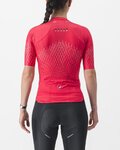 CASTELLI Kolesarski dres s kratkimi rokavi - AERO PRO W - rdeča