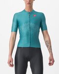 CASTELLI Kolesarski dres s kratkimi rokavi - AERO PRO W - zelena