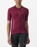 CASTELLI Kolesarski dres s kratkimi rokavi - ENDURANCE W - bordo