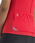 CASTELLI Kolesarski dres s kratkimi rokavi - ANIMA - rdeča