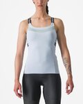 CASTELLI Kolesarska majica brez rokavov - BAVETTE TOP - svetlo modra