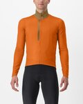 CASTELLI Kolesarski dres z dolgimi rokavi zimski - ENTRATA THERMAL - oranžna
