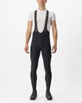 CASTELLI Kolesarske dolge hlače z naramnicami - UNLIMITED THERMAL - črna