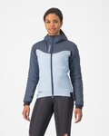 CASTELLI Kolesarska  vetru odporna jakna - FLY THERMAL W - svetlo modra