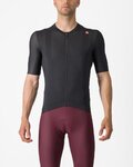CASTELLI Kolesarski dres s kratkimi rokavi - ESPRESSO - antracit