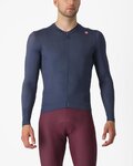 CASTELLI Kolesarski dres z dolgimi rokavi poletni - ESPRESSO - modra