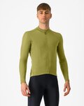 CASTELLI Kolesarski dres z dolgimi rokavi zimski - ESPRESSO THERMAL - zelena