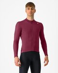 CASTELLI Kolesarski dres z dolgimi rokavi zimski - ESPRESSO THERMAL - bordo
