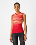 CASTELLI Kolesarski dres brez rokavov - INSIDER 2 W - rdeča