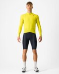 CASTELLI Kolesarski dres z dolgimi rokavi zimski - AERO RACE - rumena