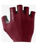 CASTELLI Kolesarske rokavice s kratkimi prsti - ESPRESSO - bordo