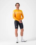 CASTELLI Kolesarski dres z dolgimi rokavi poletni - UPF LONG - oranžna