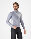 CASTELLI Kolesarski dres z dolgimi rokavi zimski - AMPLIFY - siva