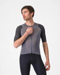 CASTELLI Kolesarski dres s kratkimi rokavi - AERO RACE 8S - siva
