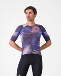 CASTELLI Kolesarski dres s kratkimi rokavi - AERO RACE 8S - vijolična