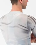 CASTELLI Kolesarski dres s kratkimi rokavi - AERO RACE 8S - srebrna