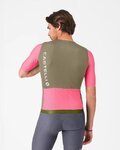 CASTELLI Kolesarski dres s kratkimi rokavi - CORRETTO - rožnata/rjava