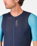 CASTELLI Kolesarski dres s kratkimi rokavi - CORRETTO - modra/turkizna