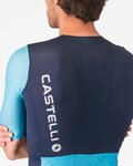 CASTELLI Kolesarski dres s kratkimi rokavi - CORRETTO - modra/turkizna