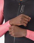 CASTELLI Kolesarski dres z dolgimi rokavi poletni - CORRETTO LS - črna/rožnata