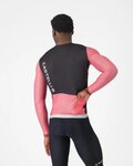 CASTELLI Kolesarski dres z dolgimi rokavi poletni - CORRETTO LS - črna/rožnata