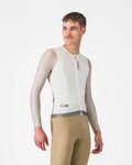 CASTELLI Kolesarski dres z dolgimi rokavi poletni - CORRETTO LS - bež/slonovina