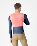CASTELLI Kolesarski dres z dolgimi rokavi poletni - CORRETTO LS - rožnata/modra