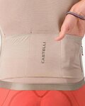 CASTELLI Kolesarski dres s kratkimi rokavi - ESPRESSO 2 - bež