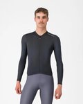 CASTELLI Kolesarski dres z dolgimi rokavi poletni - ESPRESSO 2 LS - črna